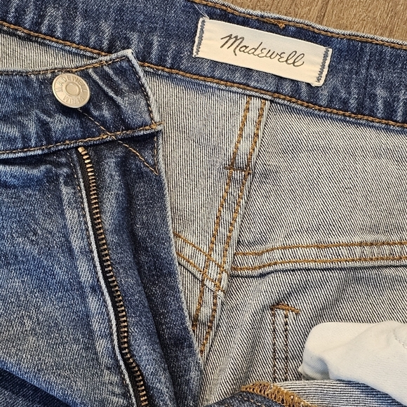 Madewell The High-Rise Slim Boyjean Knee-Rip Edition Blue, Size 28 - Picture 9 of 11